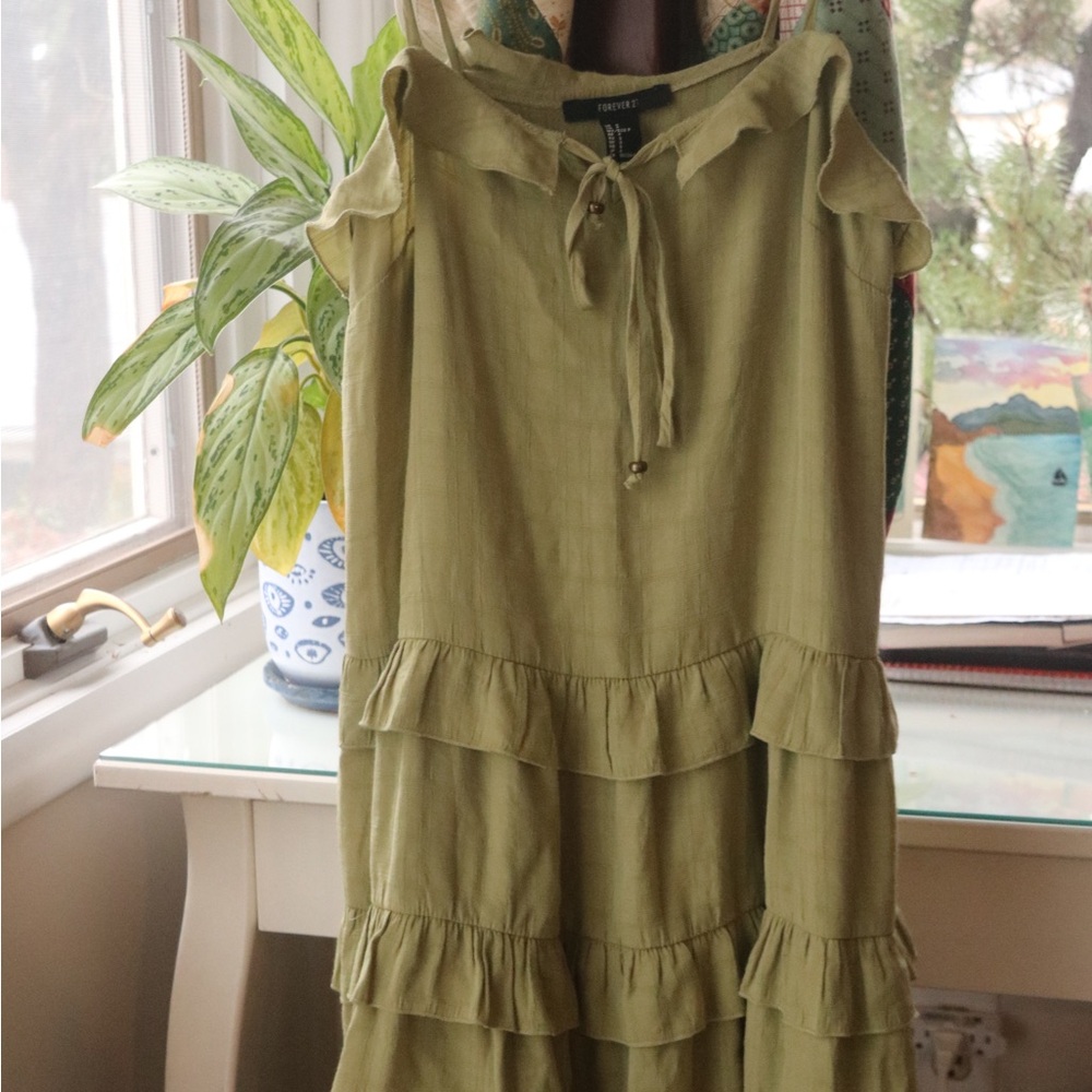 Forever 21 Olive Green Mini Dress